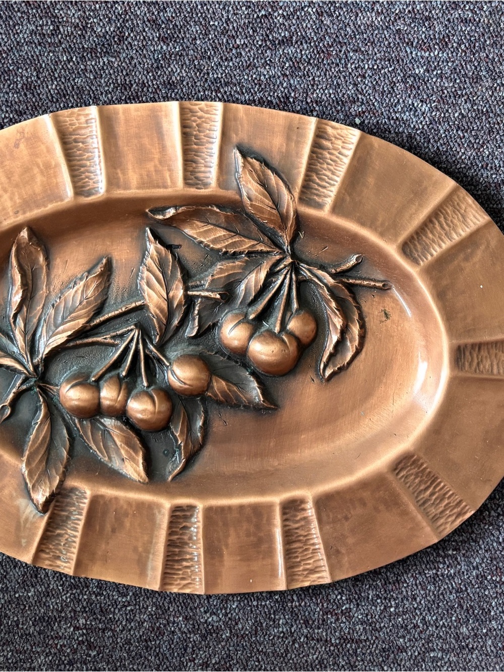Vintage Copper Botanical Cherry Wall Decor Accent